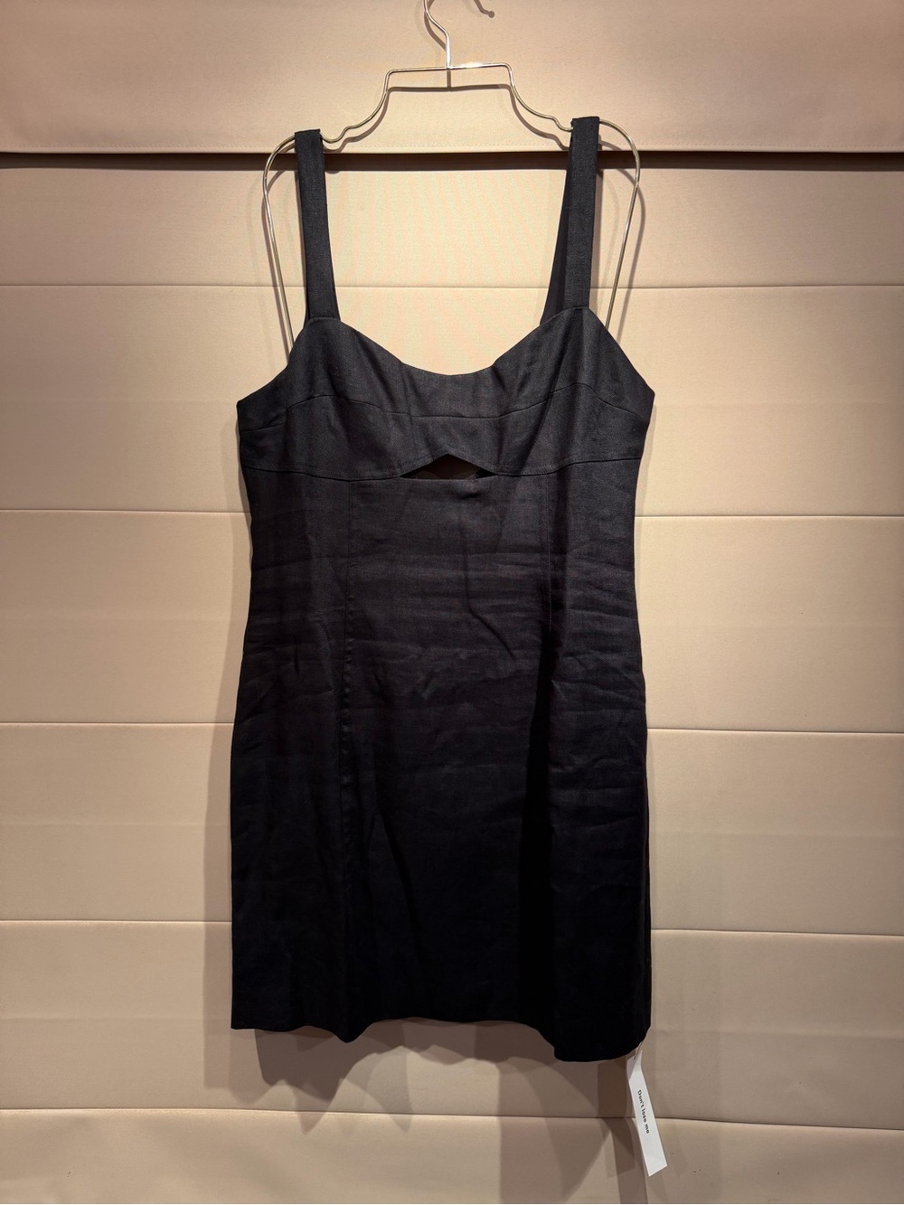 Reformation Black Mini Dress with Front Cutout
